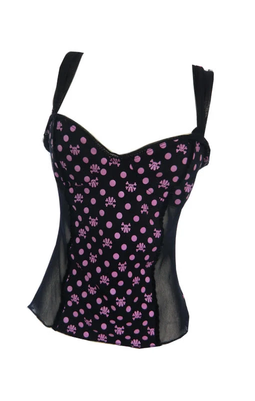 Mini Skull Top Mit Spitze 1 Mini Skull Top Mit Spitze