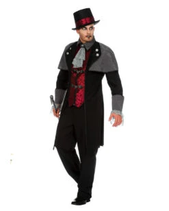 Vampir Herren Kostüm-Mantel 3 Vampir Herren Kostüm-Mantel -Spooky Fun Günstiges Geschäft vampir herren kostuem mantel blutsauger verkleidung herren graf dracula halloween kostuem 36487 01