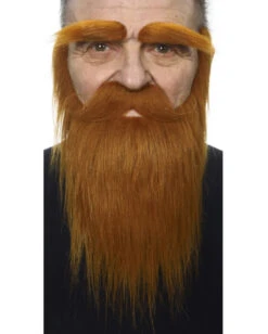 Vollbart Mit Schnauzer Und Augenbrauen Kupferbraun