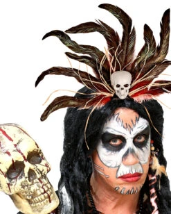 Voodoo Haarreif Mit Totenkopf -Spooky Fun Günstiges Geschäft voodoo haareif mit totenkopf voodoo haarreif mit totenschaedel voodoo hairpiece with skull 52696 02