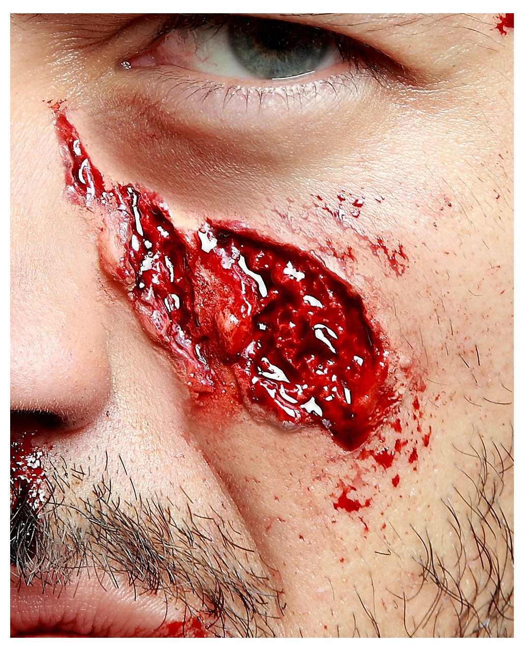Wangenkiefer Latex Fleischwunde 2 Wangenkiefer Latex Fleischwunde – Bild 2