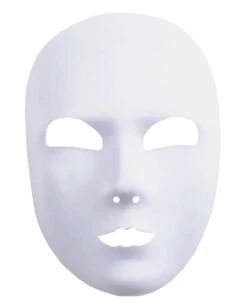 Weiß Satinierte Gesichts Maske