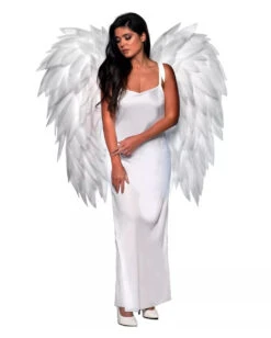 Federlose Weiße Flügel 90cm -Spooky Fun Günstiges Geschäft weisse engelsfluegel angel wings white kostuemzubehoer engel weihnachtsengel fluegel 54398 2