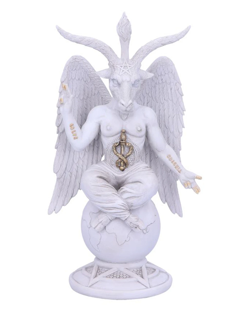 Weiße Lord Baphomet Figur 25cm 1 Weiße Lord Baphomet Figur 25cm