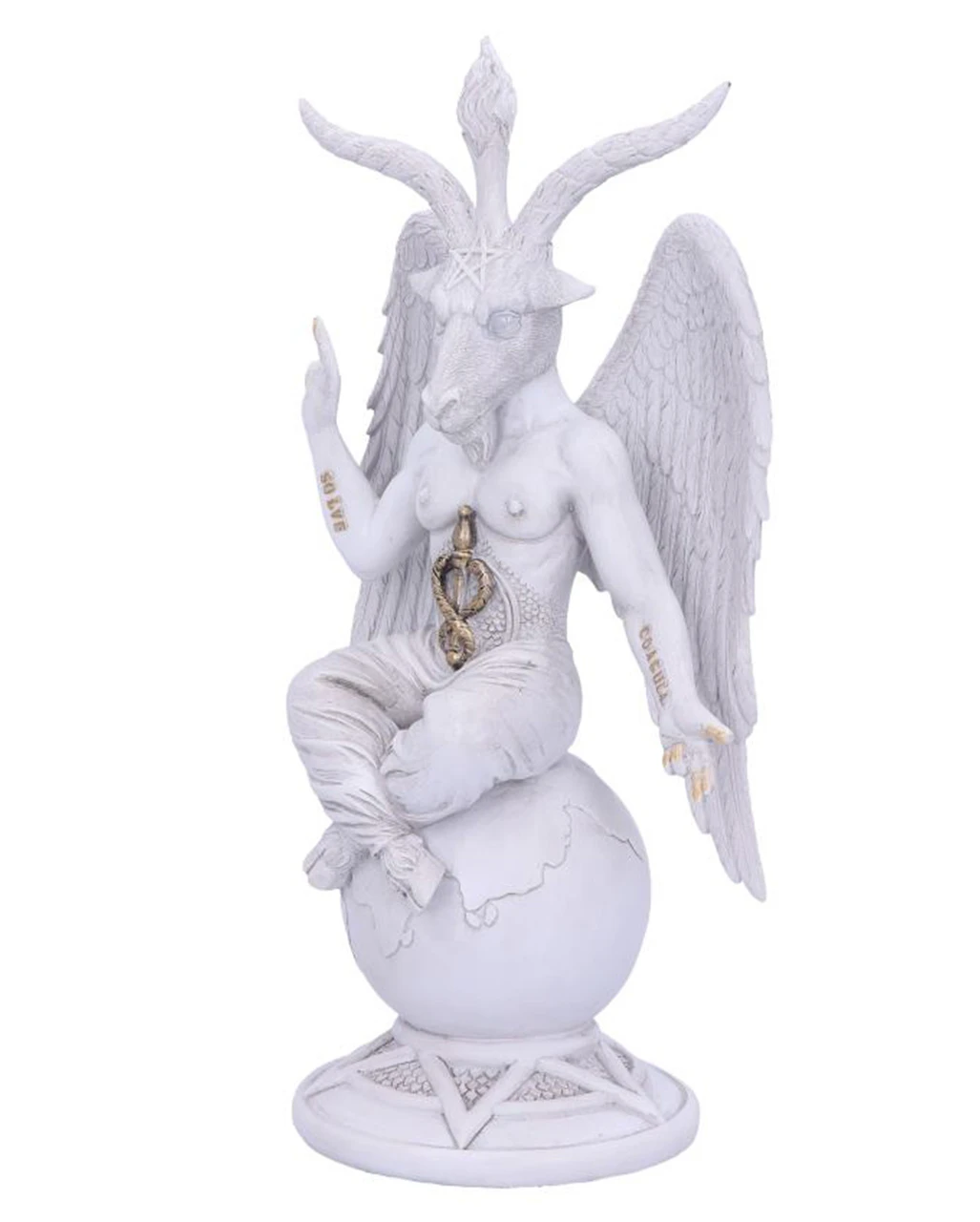 Weiße Lord Baphomet Figur 25cm 2 Weiße Lord Baphomet Figur 25cm – Bild 2
