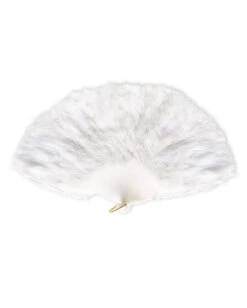Federfächer Weiß