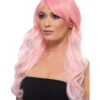 Wellige Ombre Langhaar Perücke Rosa