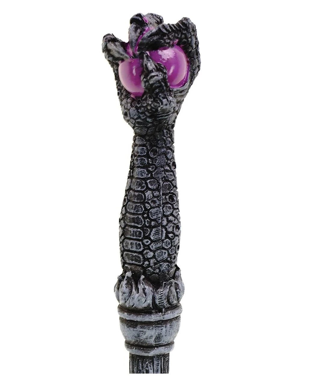 Zauberstab Drachenhand Mit Violetter Glaskugel 2 Zauberstab Drachenhand Mit Violetter Glaskugel – Bild 2