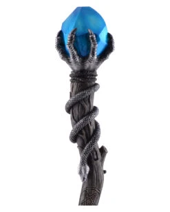 Zauberstab Serpenta Mit Blauem Stein -Spooky Fun Günstiges Geschäft zauberstab serpenta mit blauem stein magic wand serpenta with blue stone cosplay kostuemzubehoer 38923 03