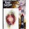 Zombie Biss Tattoo Mit Filmblut