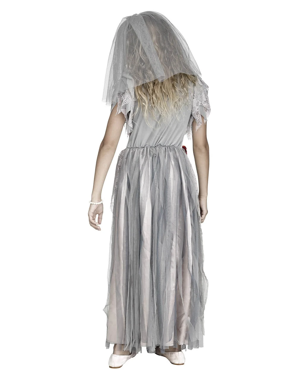 Zombie Braut Kinderkostüm 2 Zombie Braut Kinderkostüm – Bild 2