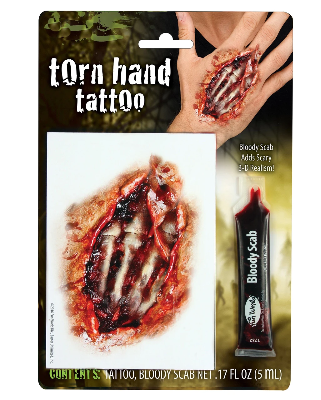 Zombie Hand Tattoo Mit Filmblut 1 Zombie Hand Tattoo Mit Filmblut